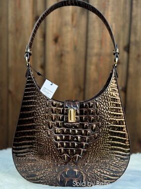 NWT Brahmin Fallon Chocolate Melbourne Leather Purse
